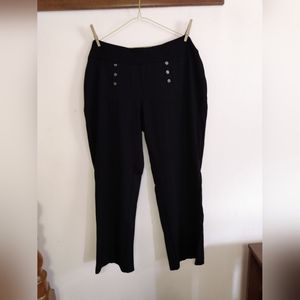 Anne Klein 16W Black pull on pants